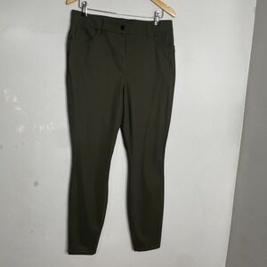 Lululemon Pants Womens 32 Green City Sleek 5 Pockets 7/8 Length Stretch Mid Rise